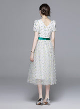 Bubble Sleeve Butterfly Dress