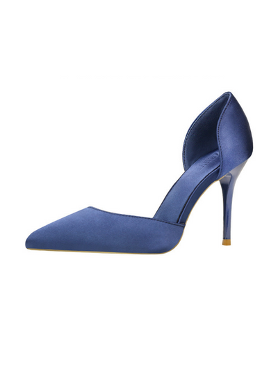 Satin Hollow Stiletto Sandals