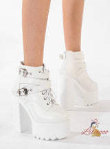 Women's Thick Soles High Heels Boots