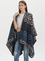 Fashion Letter Split Jacquard Shawl