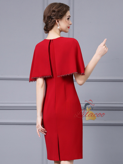 Red Beading Mother Of The Bride Dress