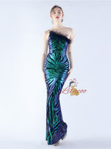 Mermaid Sequins One Shoulder Prom Dress