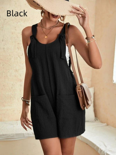Casual Fashion Suspenders Shorts Jumpsuit