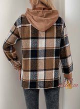 Retro Long Sleeve Plaid Stitching Fake Two Pieces Dress