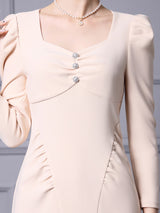 Red Long Sleeve Mother Of The Bride Dress