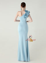 Mermaid One Shoulder Split Beading Prom Dress