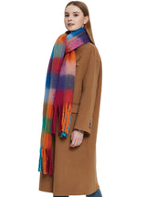Thick Thick Beard Colorful Plaid Scarf