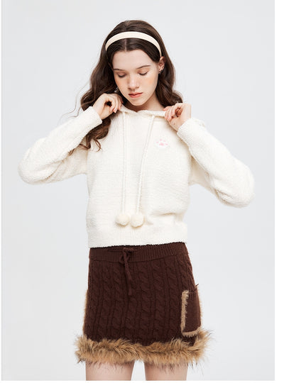 Retro Loose Hooded Sweater