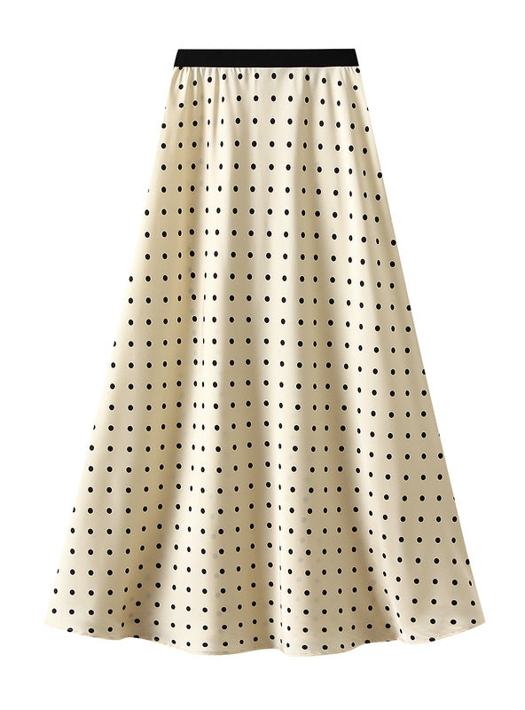 Vintage Litter Acetic Acid Polka-dot Skirt