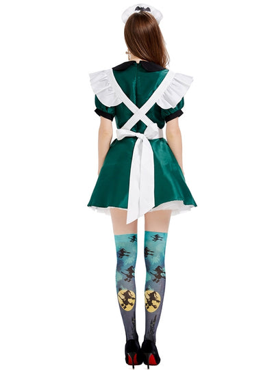 Adult Cosplay Halloween Magic Broom Maid Costume