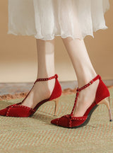 Thin-heeled Shallow-mouthed High-heeled Wedding Shoes