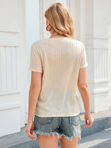 Stylish Short Sleeve Elegant T-shirt Top