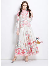 Palace Style Stand-up Collar Slim Shirt Suit