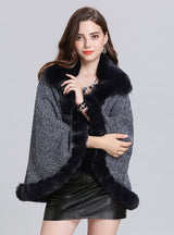 Wool Knitted Cardigan Shawl Cloak