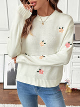 Sweet Scoop Neck Pullover Sweater