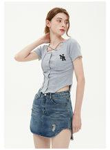 Short Sleeve Slim Short T-shirt