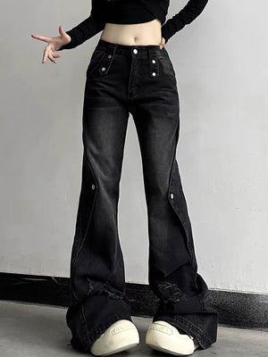 Low Waist Slim Pocket Leisure Zipper Jeans