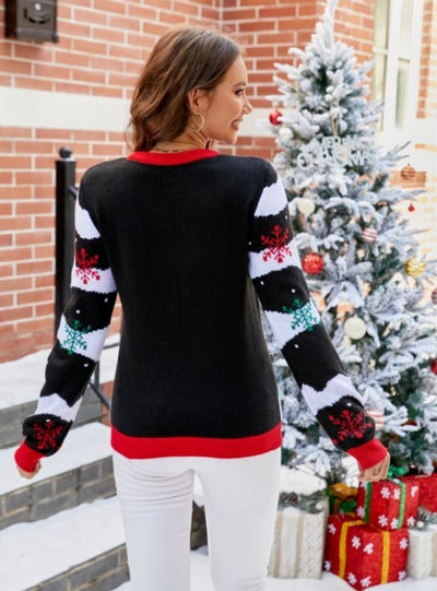 Casual Round Neck Christmas Sweater