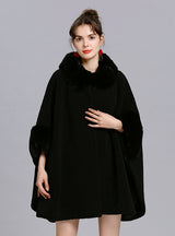 Loose Granular Cashmere Woolen Cloak Coat
