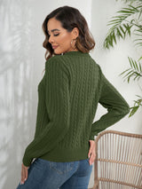 Lapel Twist Pullover Loose Sweater