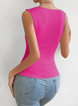 Sexy Slim Sleeveless Knitted Elastic Vest