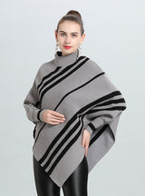Irregular Striped Bat Sleeve Cloak