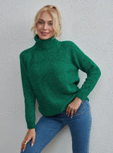 Pure Color Simple Fashion Turtle Neck Sweater