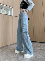 Retro High Waist Loose Wide Leg Jeans