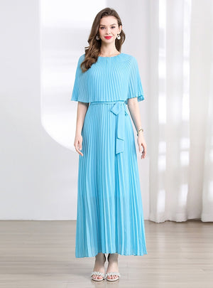Slim-fit Banquet Long Pleated Dress