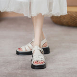 Retro Thick-soled Roman Woven High-heeled Sandals