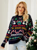 Loose Christmas Tree Crewneck Sequined Sweater