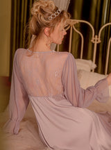 Mesh Lace Chest Pad Nightdress