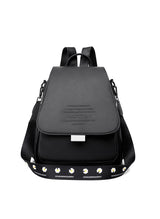 Folding Soft Leather Backpack
