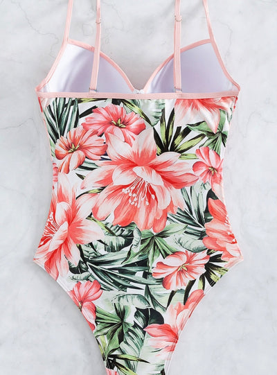 Print One-piece Swimsuit Bikini
