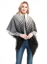 Gradual Plaid Square Scarf Ladies Shawl