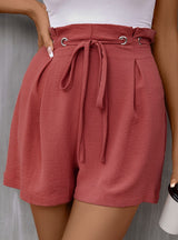 High Waist Solid Color Shorts