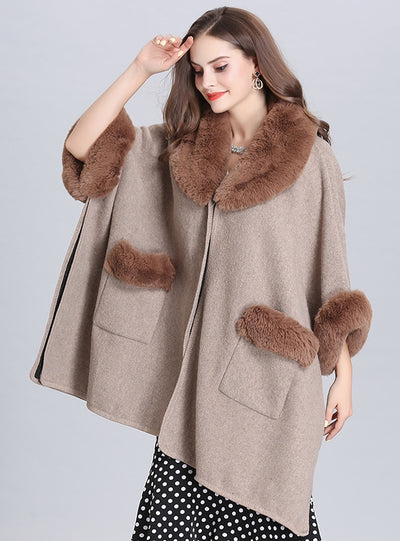 Large Size Cardigan Loose Lapel Pocket Cloak