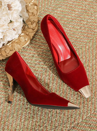 Shallow-mouthed and Thin-heeled Wedding Shoes