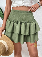 Summer Pleated Tiers Skirt