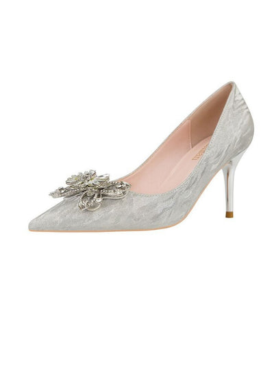 Shallow-mouthed Diamond Buckle Stilettos Shoes