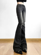 Wrinkle Stitching Low Waist Slim Jeans