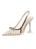Pointed Polka-dot Bow High-heeled Sandals