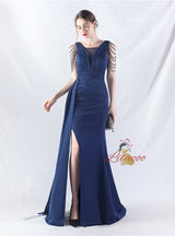 Mermaid Split Beading Prom Dress