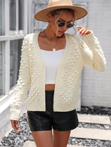 Three-dimensional Cardigan Sweater Coat