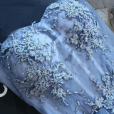 Tulle Strapless Beading Homecoming Dress