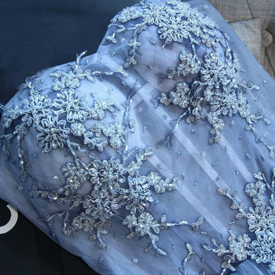 Tulle Strapless Beading Homecoming Dress
