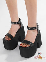 Ultra-high-heeled Muffins Buckle Thick-heeled Sandals