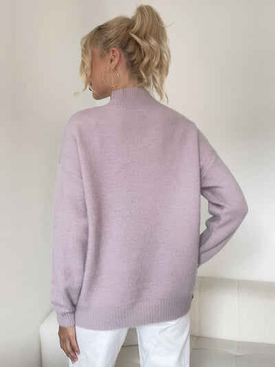 Solid Color Loose Casual Sweater