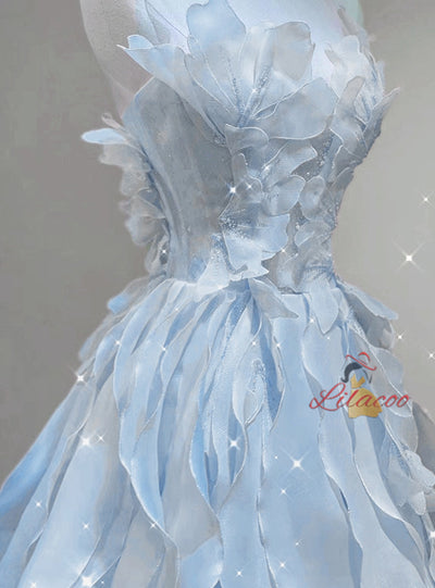 Pink Tulle See Through Neck Beading Prom Dress