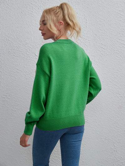 Leisure Love Contrast Loose Sweater